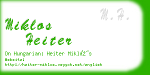 miklos heiter business card